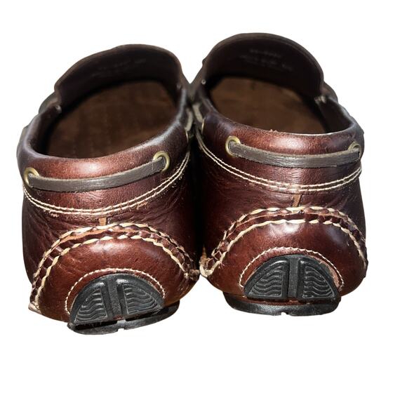 Johnston & Murphy Men\'s sz 8.5M Hardiman Tie Driving Moccasins Chestnut Brown main image 12